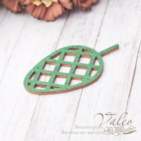 Чіпборд Valeo кольоровий Шишка 23*42мм зелений перламутр V2425