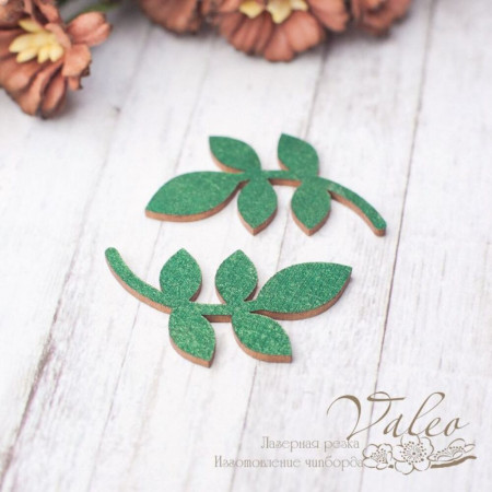 Чіпборд Valeo кольоровий набір Листки 2шт 23*31мм V2428