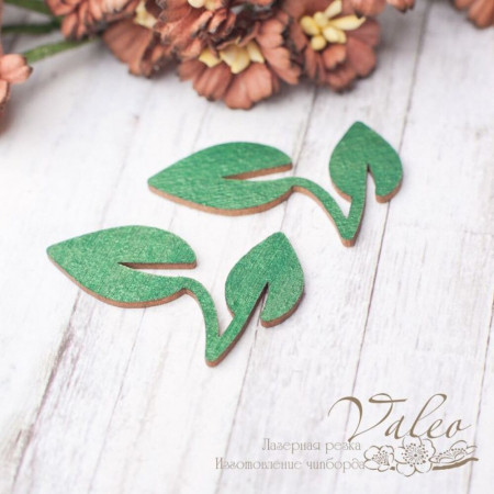 Чіпборд Valeo кольоровий набір Листки 2шт 39*26мм V2429