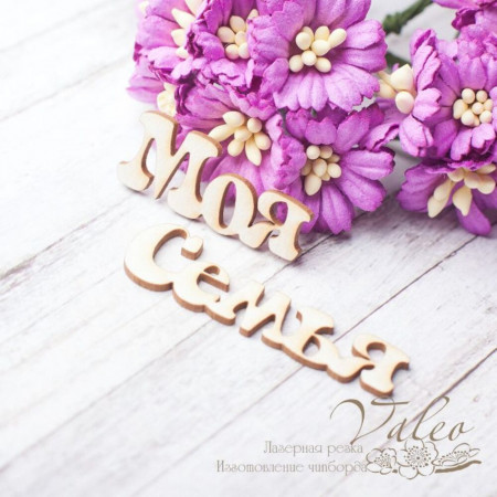 Чіпборд Valeo Моя сім'я 34*14мм 48*14мм V2466