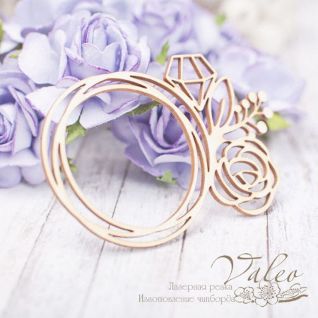 Чіпборд Valeo Квіткова рамка 65*43мм V2213