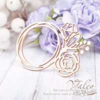 Чипборд Valeo Цветочная рамка 65*43мм V2213