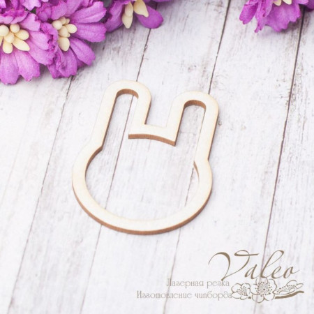 Чіпборд Valeo рамка Зайчик 32*46мм V2571