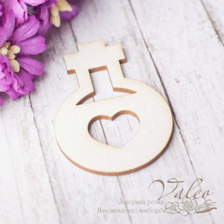 Чіпборд Valeo Флакон кохання 29*42мм V2572