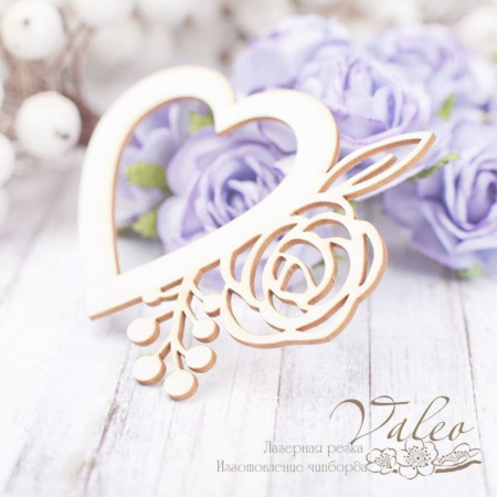 Чіпборд Valeo Квіткова рамка 77*63мм V2203