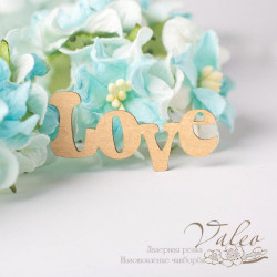 Чіпборд Valeo кольоровий Love 40*19мм золото перламутр V2645