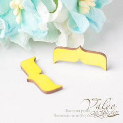 Чіпборд Valeo кольорової дужки 2шт 20*9мм жовтий з гліттером V2665