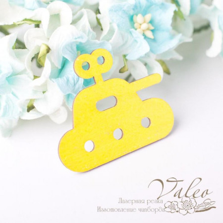 Чіпборд Valeo кольоровий Іграшка дитяча 40*33мм жовтий з глітером V2671