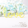 Чіпборд Valeo кольоровий Love 59*29мм жовтий з глітером V2678