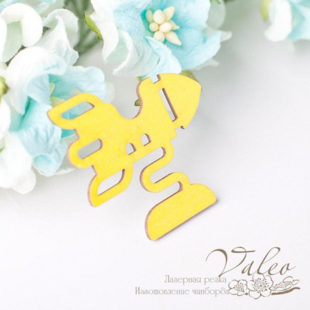 Чіпборд Valeo кольоровий Іграшка дитяча 32*32мм жовтий з глітером V2682