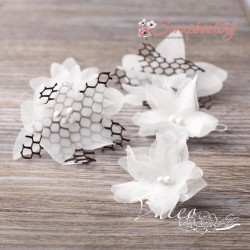 Набір квітів Valeo Магнолія тканинна 4см 5см білий 5шт V2744