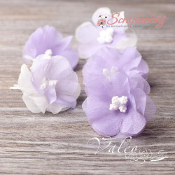 Набір квітів Valeo Незабудки тканинні 4,5см фіолетовий 5шт V2727