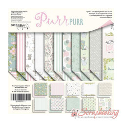 Набір паперу 30*30см Scrapmir Pur Pur двостороння, 11аркушів